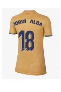 Barcelona Jordi Alba #18 Fotballdrakt Borte Klær Dame 2022-23 Korte ermer